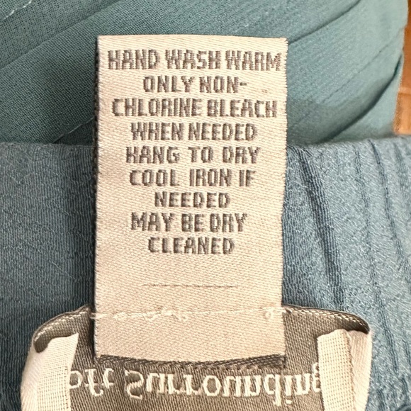 Soft Surroundings Size PXS Petite Pintuck Flowy Chiffon Blue Long Maxi Skirt - Picture 10 of 10